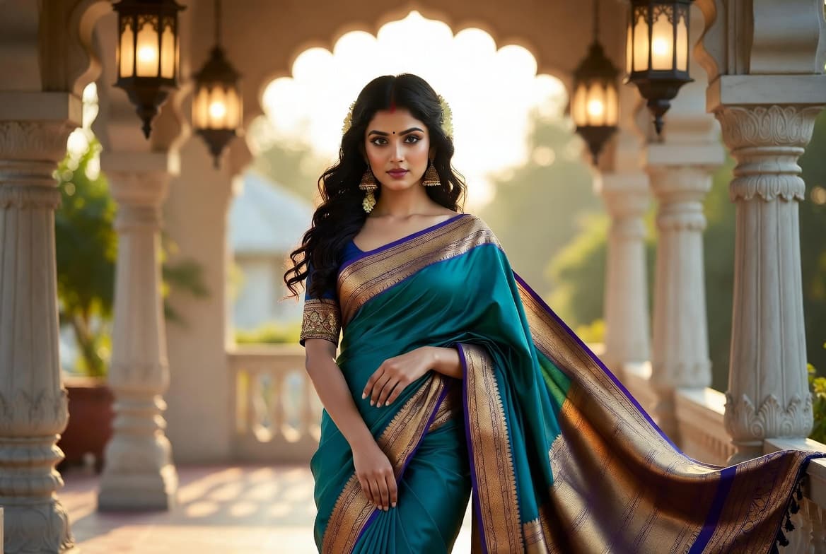 Saree For Women All-Season Cotton Silk Banarasi Traditional Style Multiple Colors